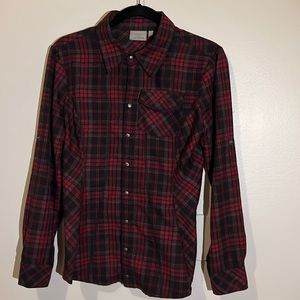 Athleta Plaid Button Down